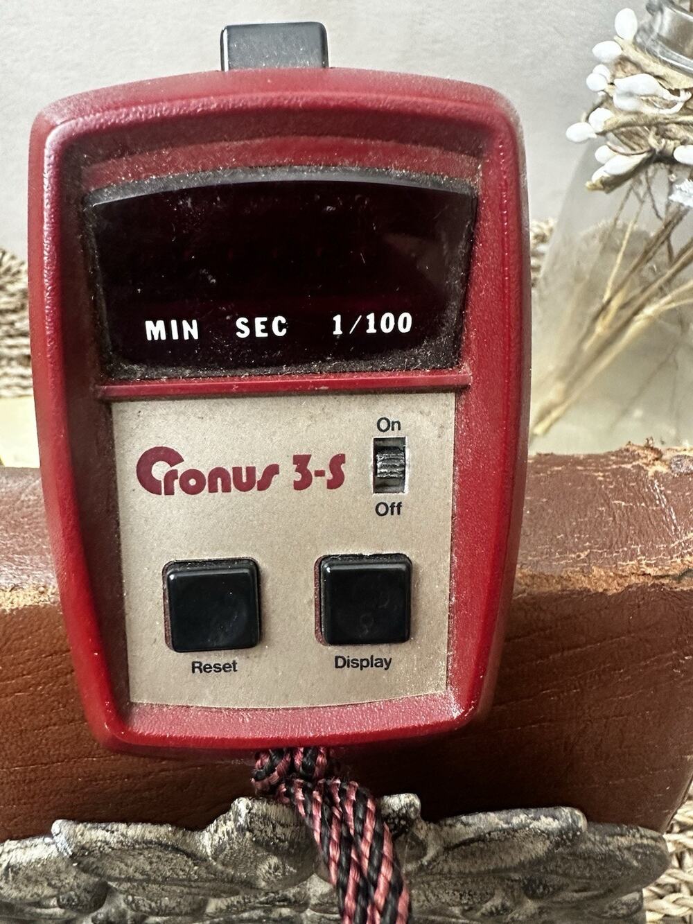 Vintage Cronus Stopwatch 3S, Red LED Display Stop Watch Digital Electronic